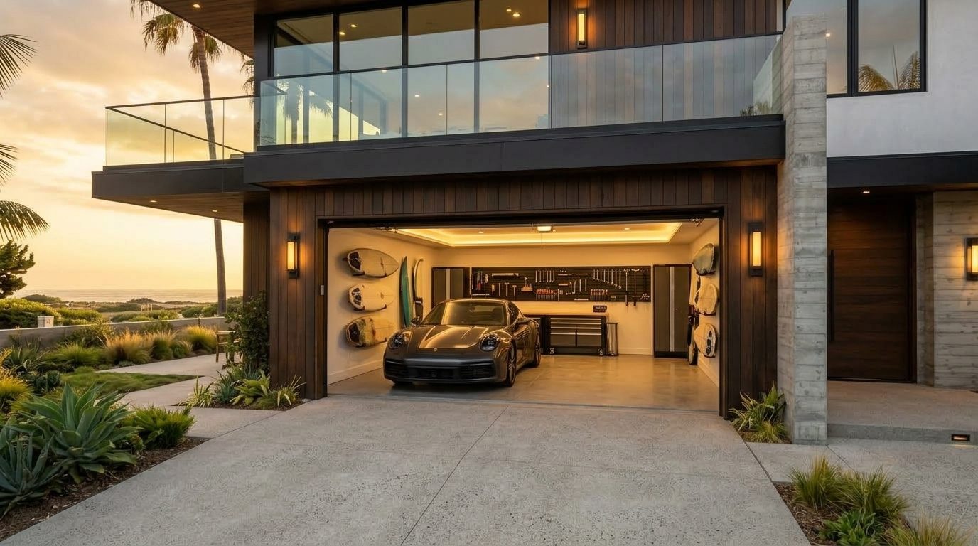 Little Garage Door Services Garage Door Gliding Open Revealing Warm Illuminated Interior